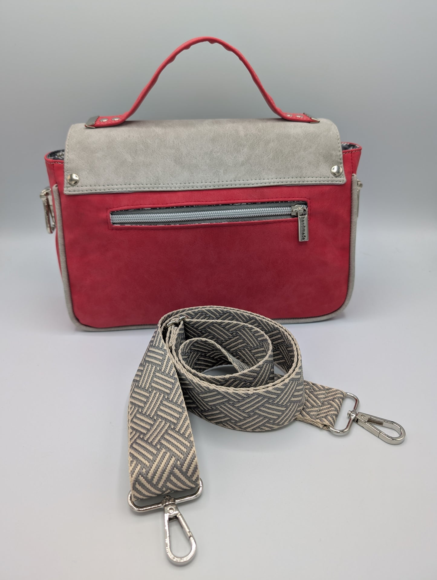 Fashion Bag "Nanii" Grau/Rot