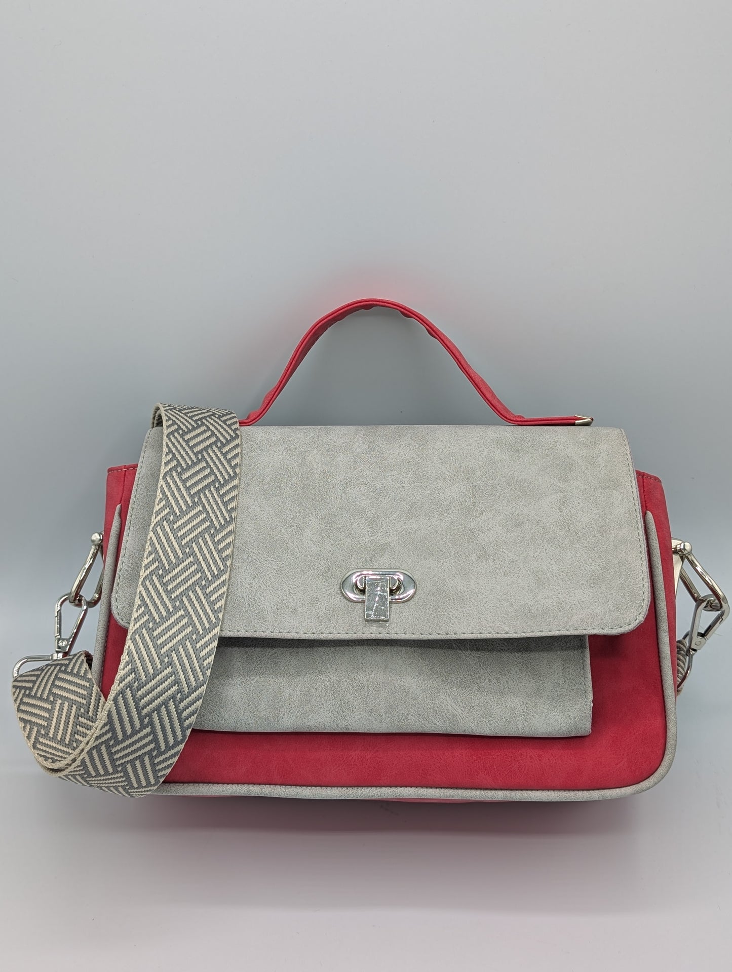 Fashion Bag "Nanii" Grau/Rot