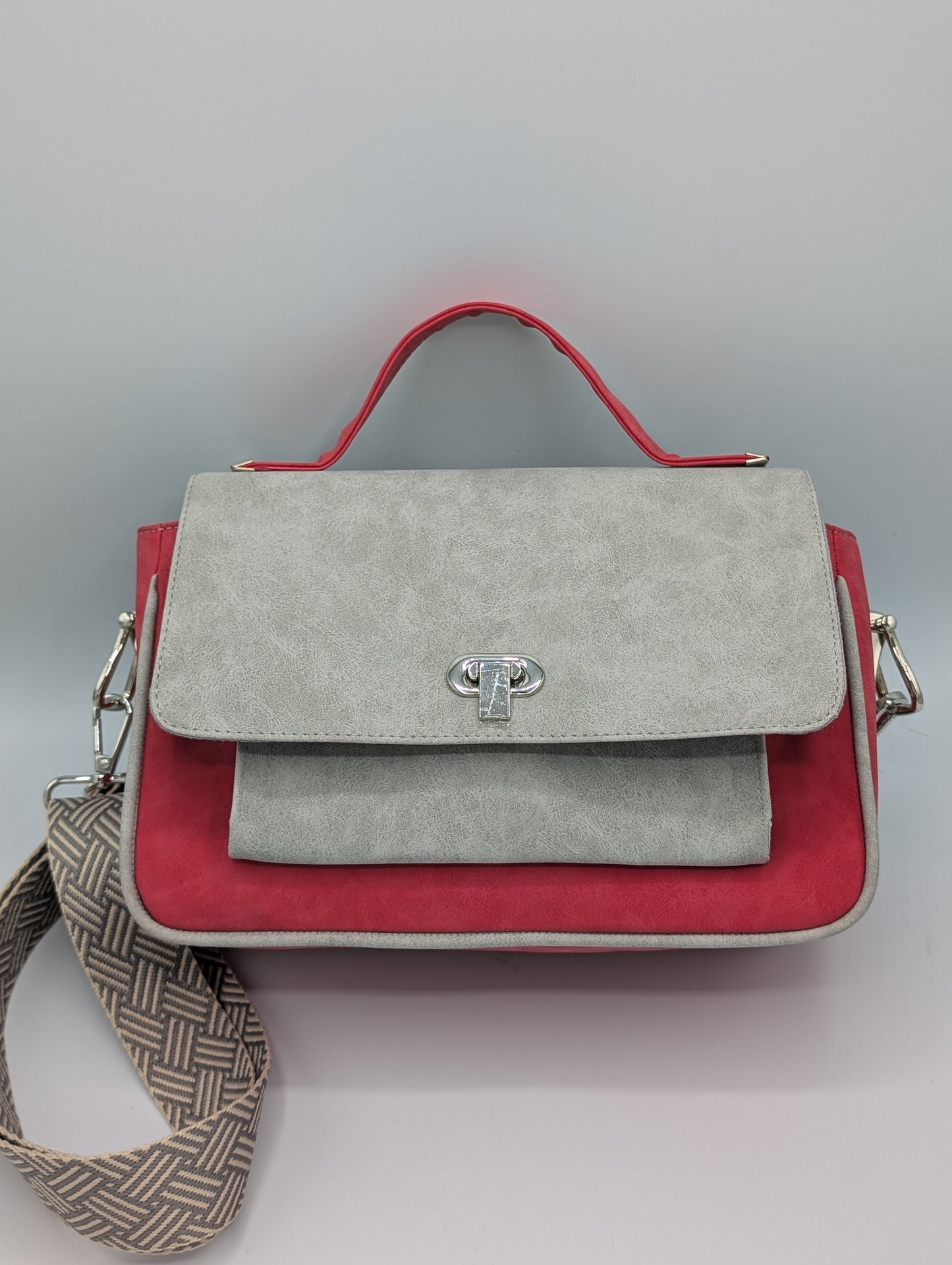 Fashion Bag "Nanii" Grau/Rot