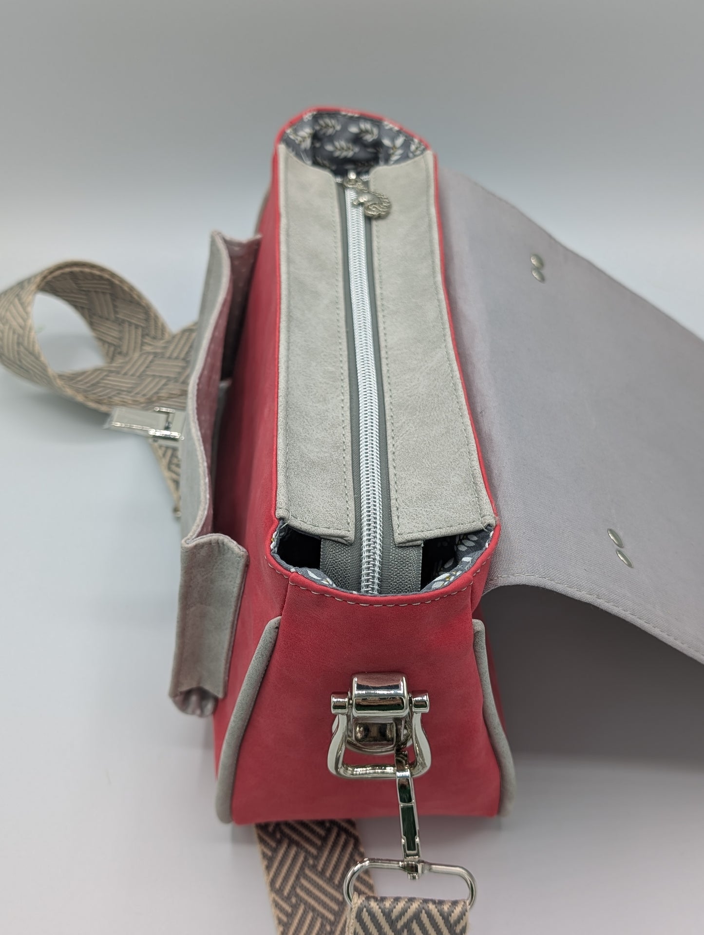 Fashion Bag "Nanii" Grau/Rot