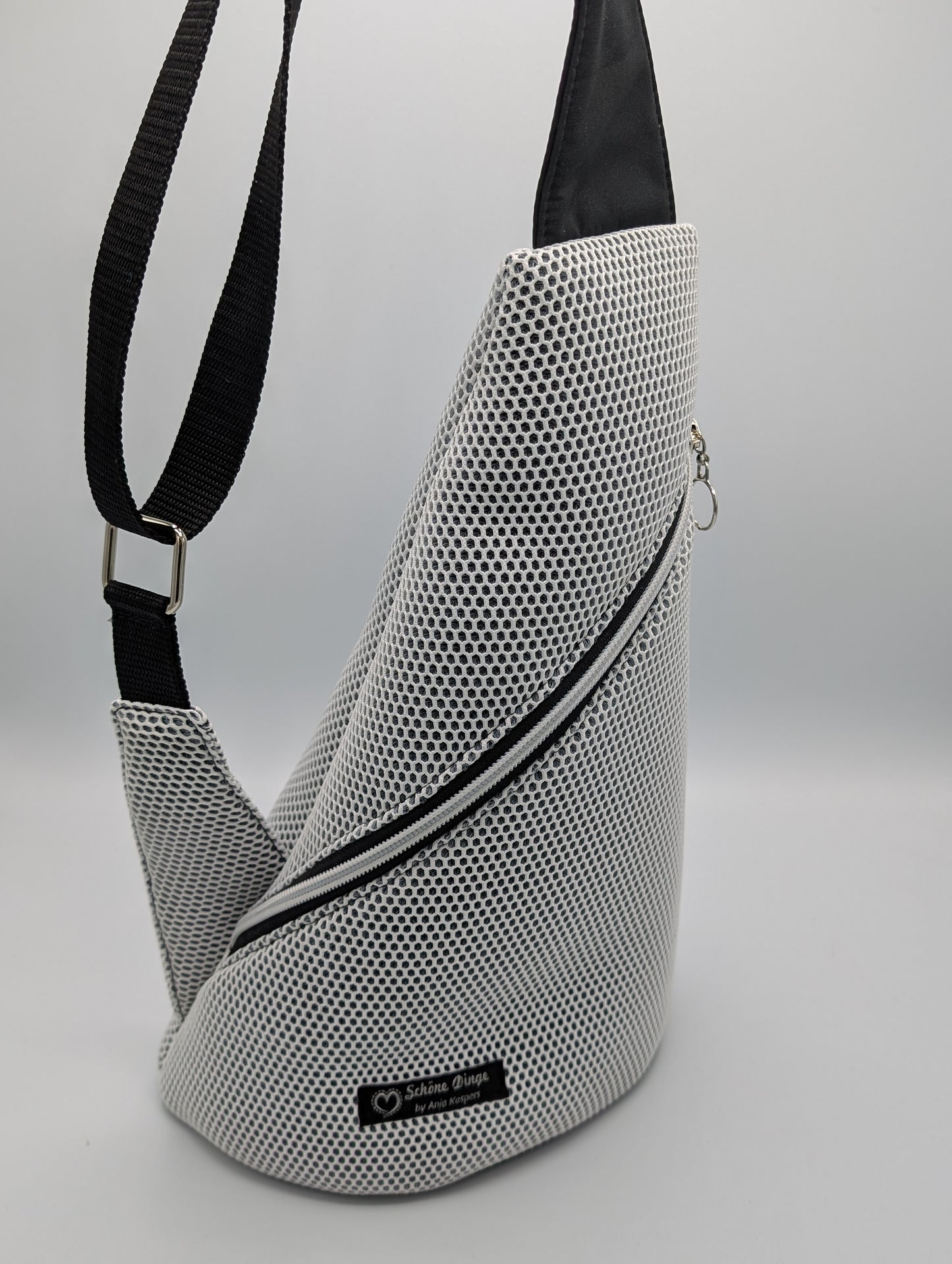 Crossbag #3D Mesh weiß/schwarz