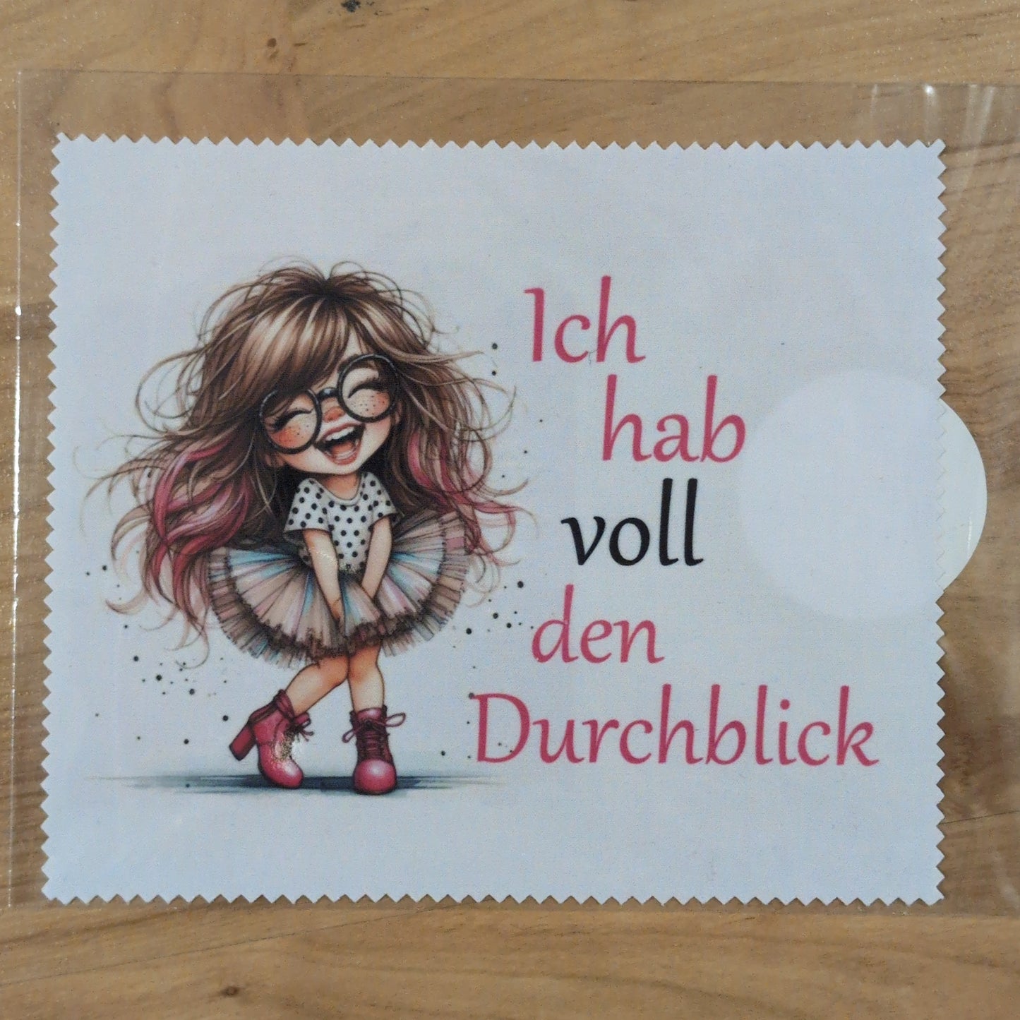 Brillenputztuch "Mädchen- Ich hab voll den Durchblick"