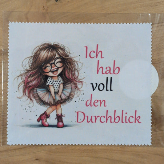 Brillenputztuch "Mädchen- Ich hab voll den Durchblick"