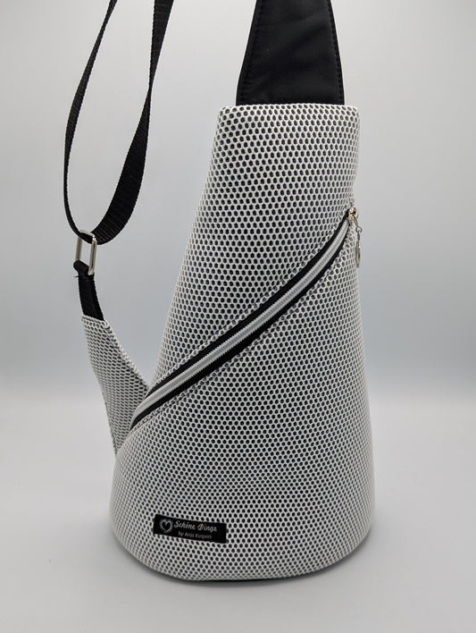 Crossbag #3D Mesh weiß/schwarz