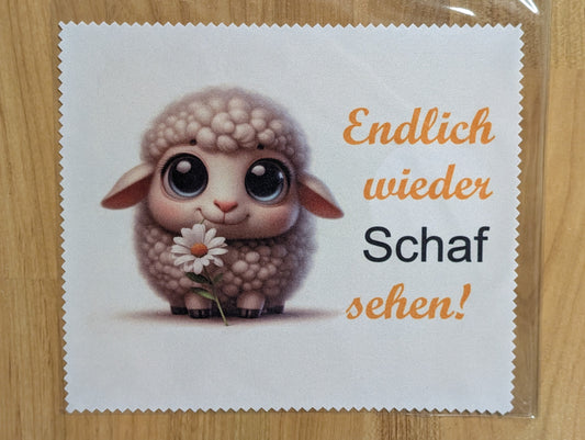 Brillenputztuch "Schaf-Endlich wieder Schaf sehen"