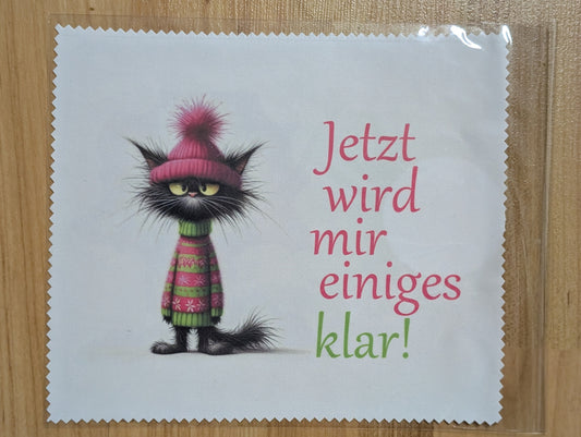 Brillenputztuch "Katze-Jetzt wird mir einiges klar"