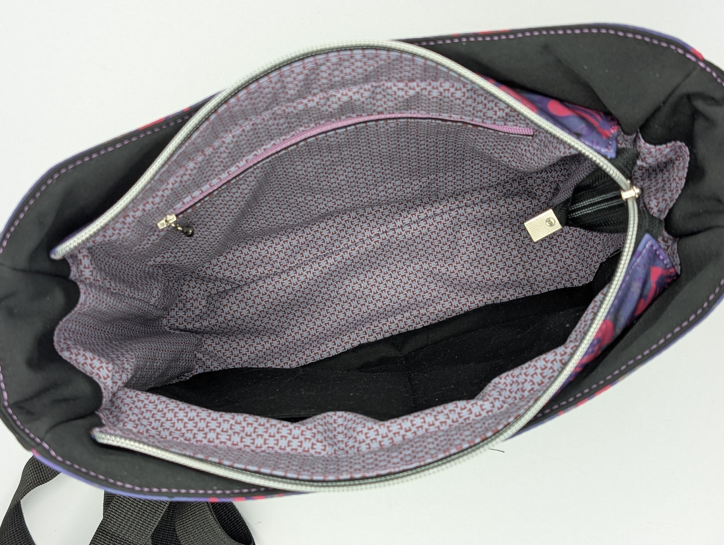 Sugar Skull Schultertasche – Pink & Purple Gothic Style