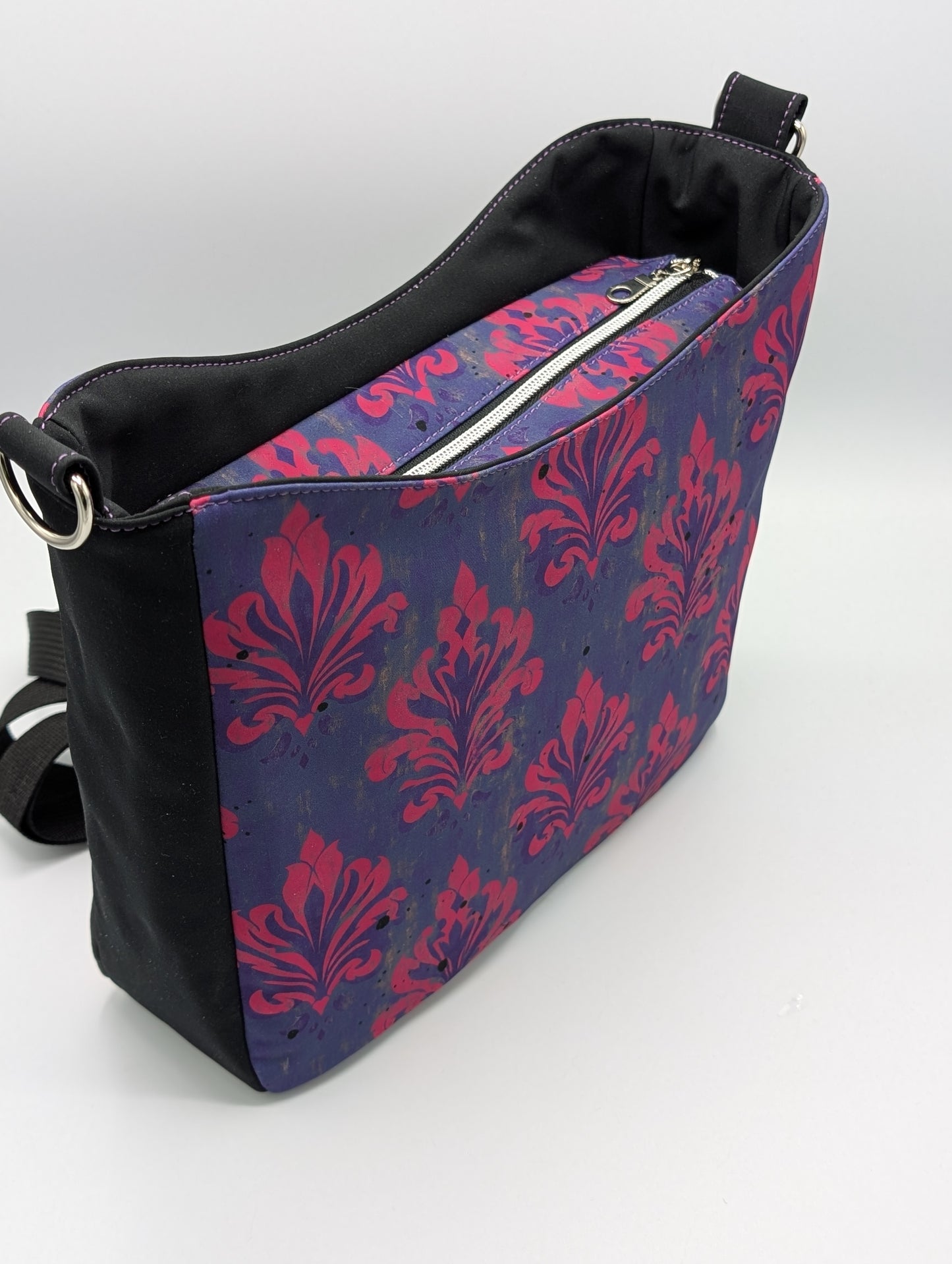 Sugar Skull Schultertasche – Pink & Purple Gothic Style