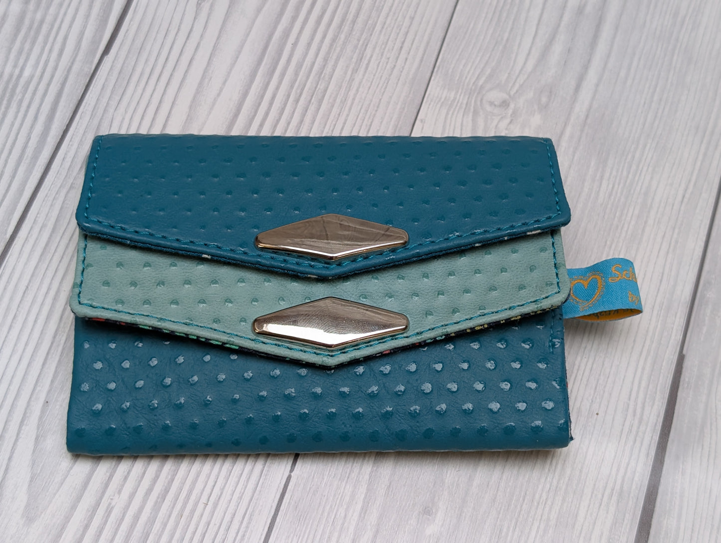 Kleines kompaktes Portemonnaie türkis