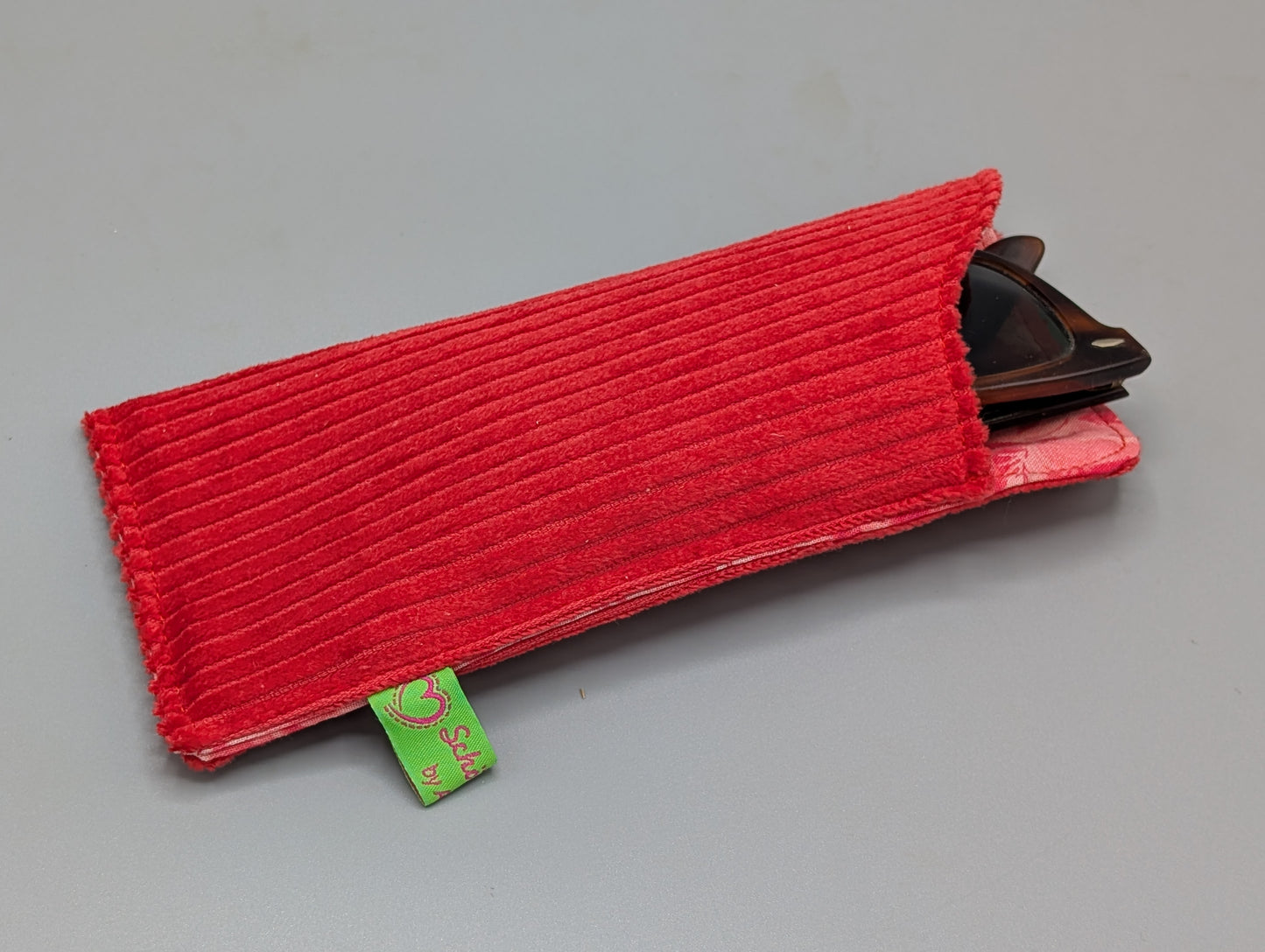 Handgemachtes, gepolstertes Brillenetui aus Cord / Etui für Lese- & Sonnenbrillen