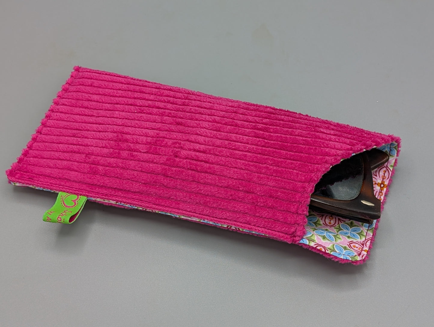 Handgemachtes, gepolstertes Brillenetui aus Cord / Etui für Lese- & Sonnenbrillen