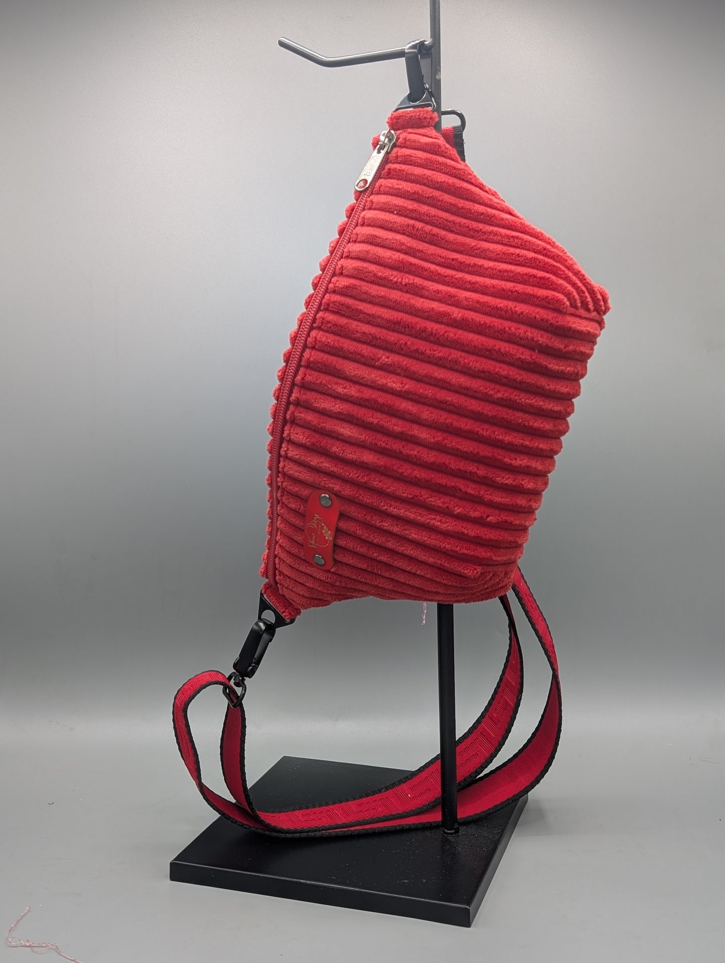 Bauchtasche/Crossbag "Rot/Schwarz"