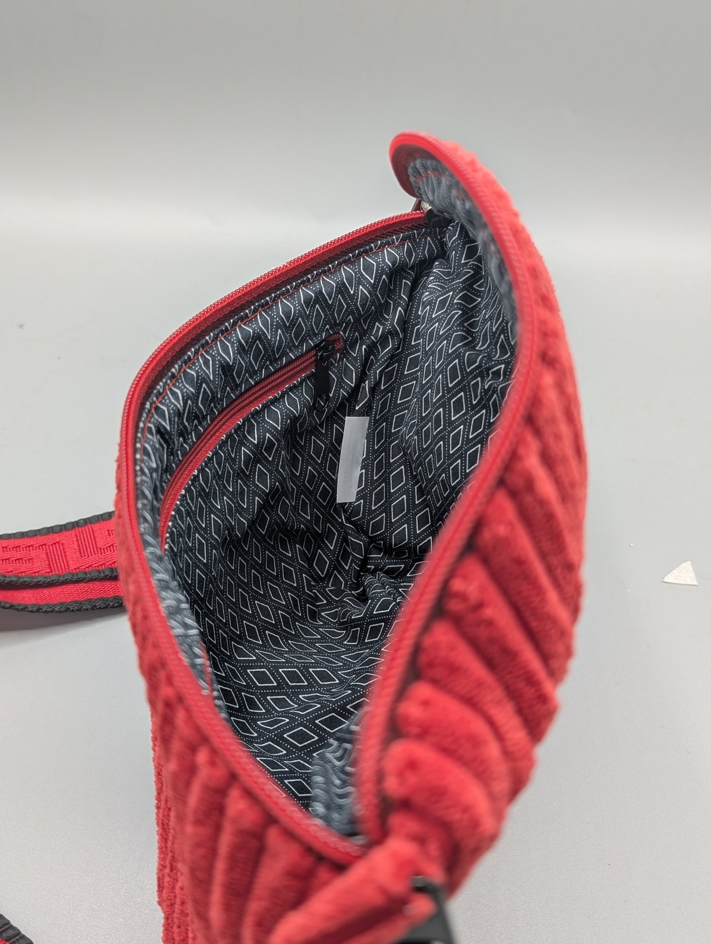 Bauchtasche/Crossbag "Rot/Schwarz"