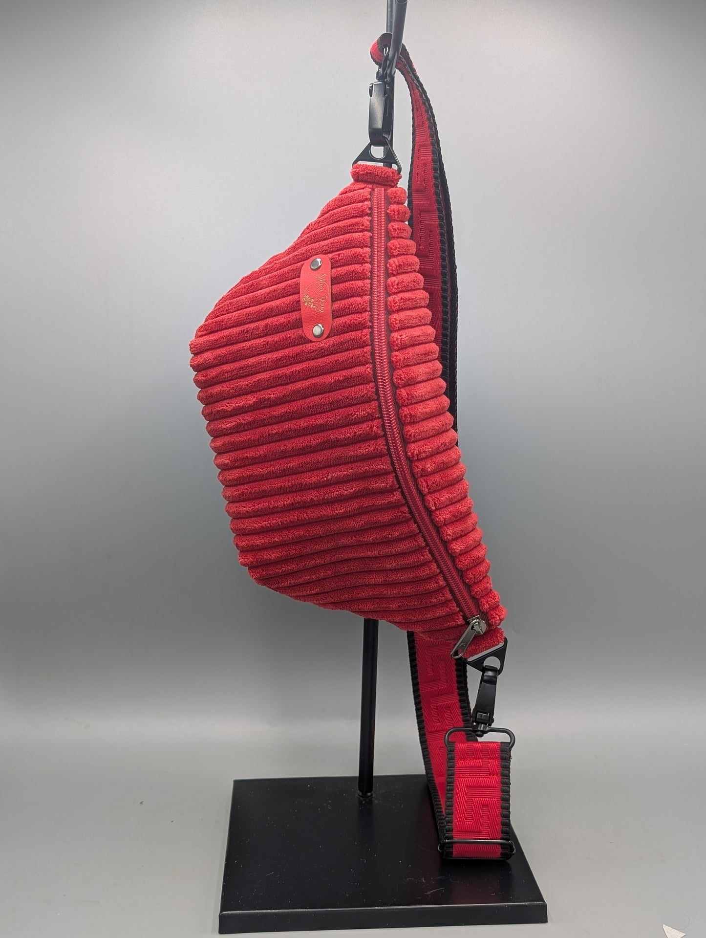Bauchtasche/Crossbag "Rot/Schwarz"
