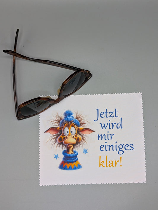 Brillenputztuch "Giraffe-Jetzt wird mir einiges klar"