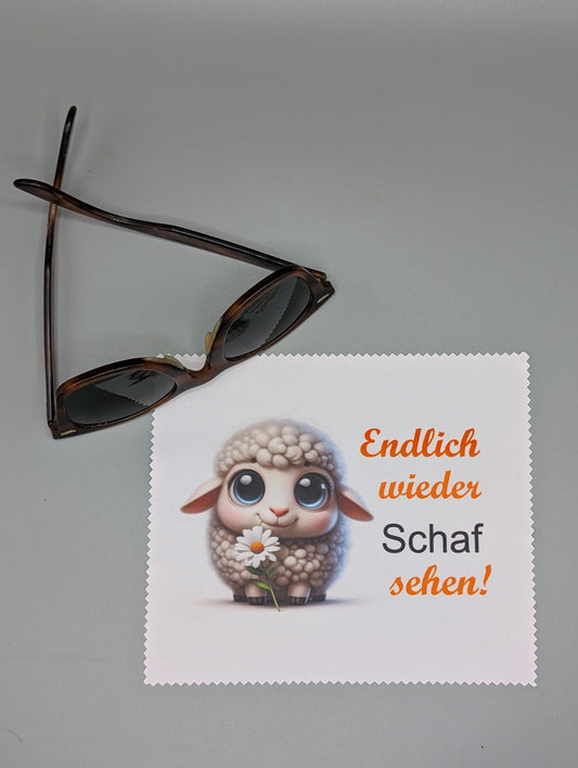 Brillenputztuch "Schaf-Endlich wieder Schaf sehen"