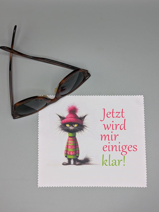 Brillenputztuch "Katze-Jetzt wird mir einiges klar"